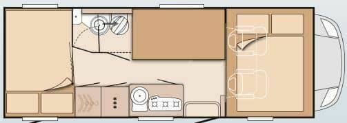 Grundriss Knaus SKY TRAVELLER 650