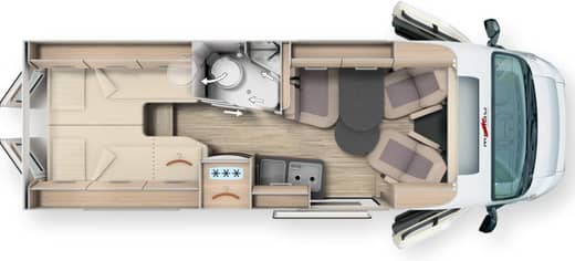 Grundriss Malibu Van 640 LE Skyview