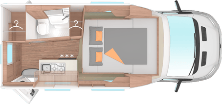 Grundriss Weinsberg X-CURSION VAN 500 LT EDITION [PEPPER]