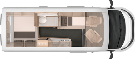 Grundriss Knaus BOXSTAR 600 STREET 60 YEARS mit Aufstelldach