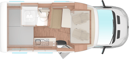Grundriss Weinsberg X-CURSION VAN 500 MQ EDITION [PEPPER]