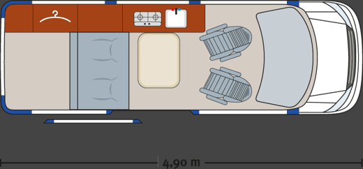Grundriss Volkswagen California Ocean
