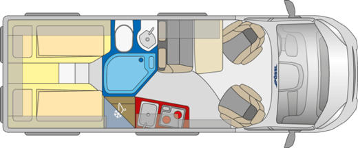 Grundriss Pössl Roadcruiser