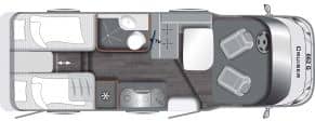 Grundriss LMC Cruiser T662 mit Aufstelldach