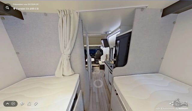 Forster A699 EB | Alkoven mit Einzelbett für bis zu 5 P.  