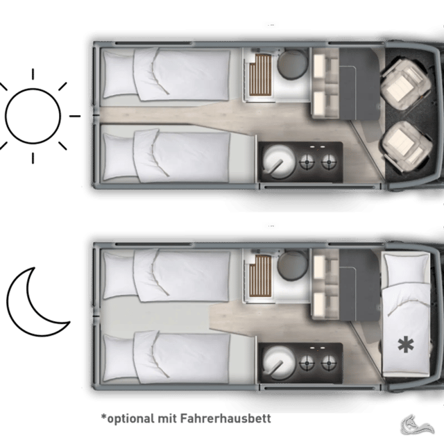 Ahorn Van 620 mit Längstbetten - Vanlife mit Komfort