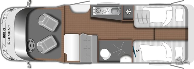 LMC T 668 G  mit Einzelbetten  und Hubbett unter 7m!
