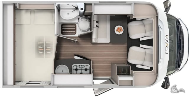 Etrusco T5900 DB - mit Heckbett, ideal für 2Personen